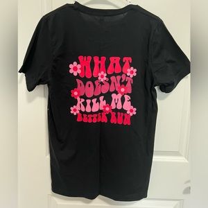 Retro font size medium black T-shirt